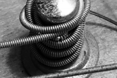 guitar string & peg-head